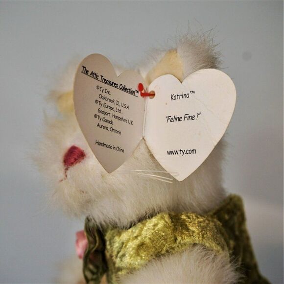 1993 TY Beanie Babies Katrina Cat Retired Vintage Attic Treasures Collection - Picture 7 of 10